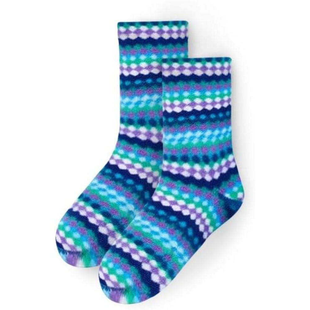 MSRP $26 Polar Feet Fleece Socks Adult M (W8-9/M7-8) Warm Cozy Non-Const